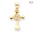 14K Gold Celtic Cross Pendant