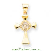 14K Gold Celtic Cross Pendant