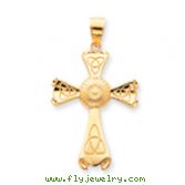 14K Gold Celtic Cross Pendant