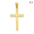 14K Gold Diamond -Cut Latin Cross Pendant