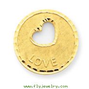 14K Gold Diamond -Cut Love Pendant