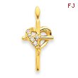 14K Gold Diamond Cross Pendant