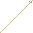14K Gold Diamond Cut 0.65mm Spiga Pendant Chain