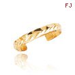14K Gold Diamond-Cut Toe Ring
