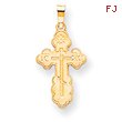 14K Gold Eastern Orthodox Cross Charm