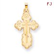 14K Gold Eastern Orthodox Cross Pendant