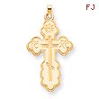 14K Gold Eastern Orthodox Cross Pendant