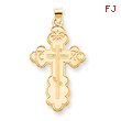 14K Gold Eastern Orthodox Cross Pendant