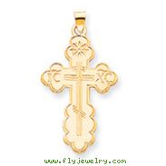 14K Gold Eastern Orthodox Cross Pendant