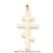 14K Gold Eastern Orthodox Cross Pendant