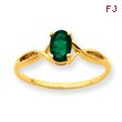 14K Gold Emerald May Ring