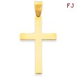 14K Gold Engraveable Cross Charm