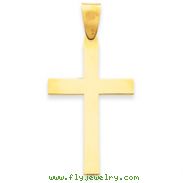 14K Gold Engraveable Cross Charm