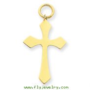 14K Gold Engraveable Cross Charm