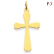 14K Gold Engraveable Cross Charm