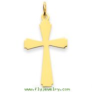 14K Gold Engraveable Cross Charm