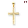 14K Gold Filigree Cross Pendant