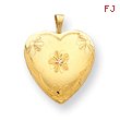 14k Gold Filled With Diamond 2-Frame Heart Locket