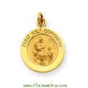 14K Gold First Communion Medal Charm