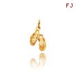 14K Gold Flip Flop Necklace