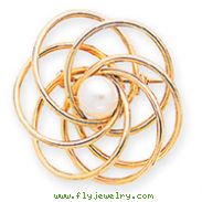 14K Gold Freshwater Cultured Pearl Pin