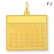 14K Gold Friday The First Day Calendar Pendant
