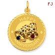 14K Gold Happy Anniversary With  Bells Charm