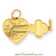 14K Gold Heart Charm