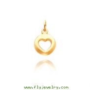 14K Gold Heart Cut-Out Necklace