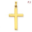 14K Gold Hollow Cross Pendant