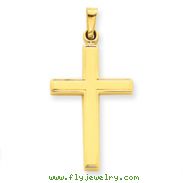 14K Gold Hollow Cross Pendant