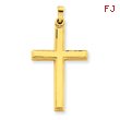 14K Gold Hollow Cross Pendant