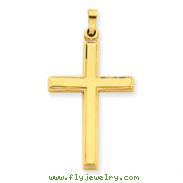 14K Gold Hollow Cross Pendant