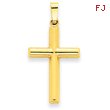 14K Gold Hollow Cross Pendant