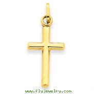 14K Gold Hollow Cross Pendant