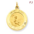 14K Gold Infant Jesus Medal Charm