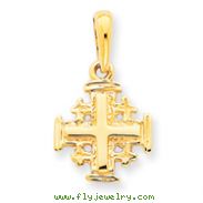 14K Gold Jerusalem Cross Charm