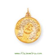 14K Gold Jesus Medal Pendant