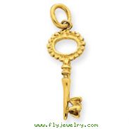 14K Gold Key Pendant