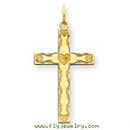 14K Gold Laser Designed Cross Charm