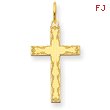 14K Gold Laser Designed Cross Charm