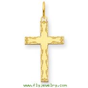 14K Gold Laser Designed Cross Charm