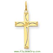 14K Gold Laser Designed Cross Charm