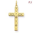 14K Gold Laser Designed Cross Charm