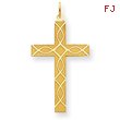 14K Gold Laser Designed Cross Pendant