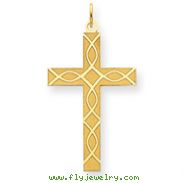 14K Gold Laser Designed Cross Pendant