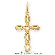 14K Gold Laser Designed Cross Pendant