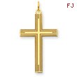 14K Gold Laser Designed Cross Pendant