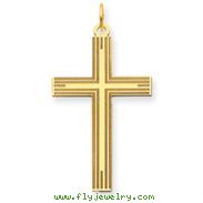 14K Gold Laser Designed Cross Pendant