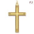 14K Gold Laser Designed Cross Pendant